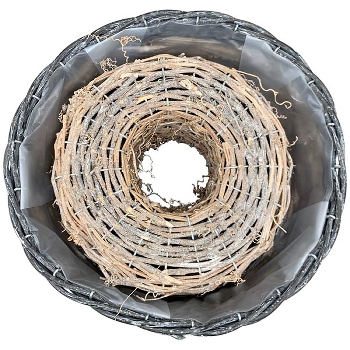 PflanzRingSet/2 Willow, Rattan, 25x25x9 cm, 30x30x9 cm