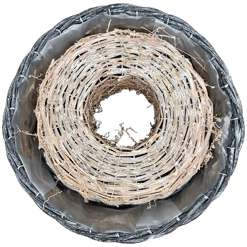 PflanzRingSet/2 Willow, Rattan, 30x30x9 cm, 36x36x9,5 cm