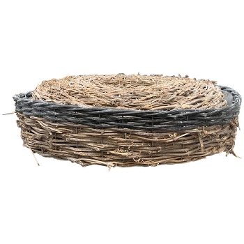PflanzRingSet/2 Willow, Rattan, 55x55x12 cm, 60x60x13 cm