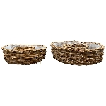 PflanzRingSet/2 Willow, natur, Rattan, 25x25x9 cm, 30x30x9 cm