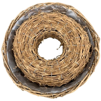 PflanzRingSet/2 Willow, natur, Rattan, 30x30x9 cm, 36x36x9,5 cm