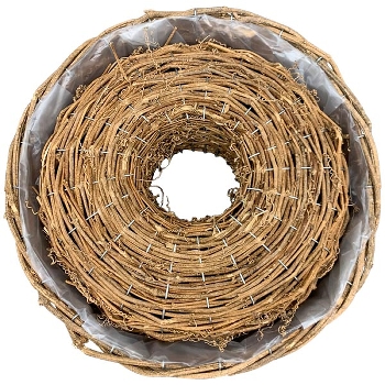 PflanzRingSet/2 Willow, natur, Rattan, 35x35x9 cm, 40x40x10 cm