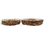 PflanzRingSet/2 Willow, natur, Rattan, 35x35x9 cm, 40x40x10 cm
