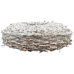PflanzRingSet/2 Willow, weiß, Rattan, 55x55x12 cm, 60x60x13 cm