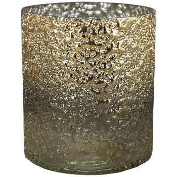 WindLicht Vitreous, gold, Glas, 9,5x9,5x10 cm