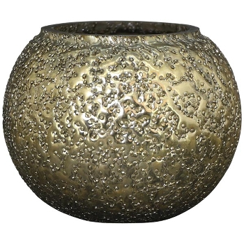 WindLicht Vitreous, gold, Glas, 10x10x12 cm