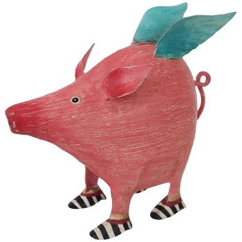 SparDose Schwein Kanu, Metall, 19x9x18 cm