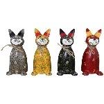 ZaunHocker Katze Kanu, Metall, 10x10x21 cm