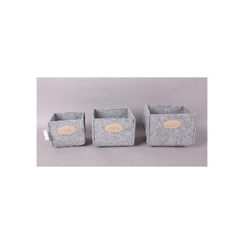 Korb Dans, Naturfilz, 20x20x12 cm