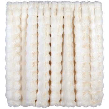 Decke Cussin, weiß, Polyester, 160x140x4 cm