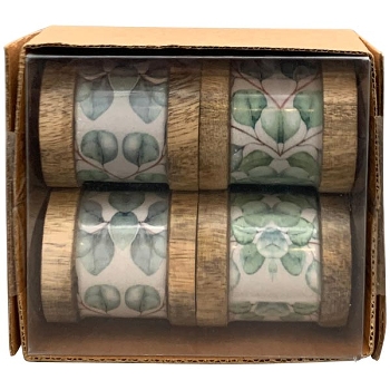 Serviettenring LesFleurs, Holz, 4,5x4,5x4,5 cm