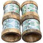 Serviettenring LesFleurs, Holz, 4,5x4,5x4,5 cm