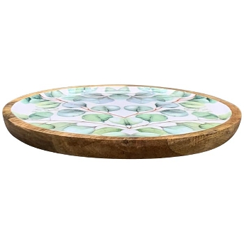 Tablett LesFleurs, Holz, 30x30x1,5 cm
