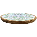 Tablett LesFleurs, Holz, 30x30x1,5 cm