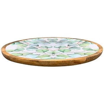 Tablett LesFleurs, Holz, 40x40x1,5 cm