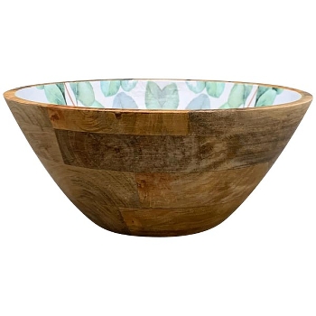 Schale LesFleurs, Holz, 28,5x28,5x12 cm