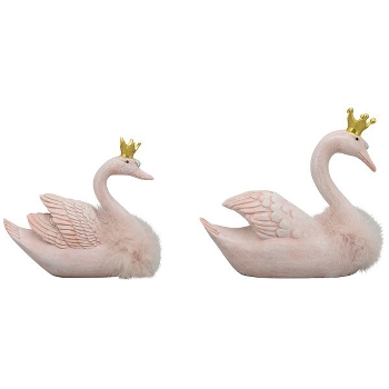 Schwan Lilian, pink, Polyresin, 20,5x8,5x19,5 cm