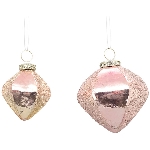 XmasHänger Iride, pink, Glas, 7x7x8,5 cm