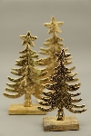 TannenBaum Doré, gold, Alu/Holz, 16x5x26 cm