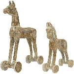 Pferd Dost, Holz, 27x12x29 cm