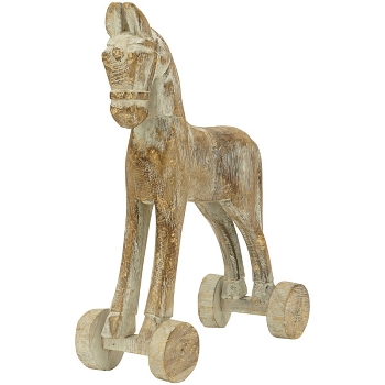 Pferd Dost, Holz, 27x12x29 cm