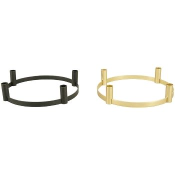 KerzenHalter Doré, gold, Metall, 30x30x6,5 cm