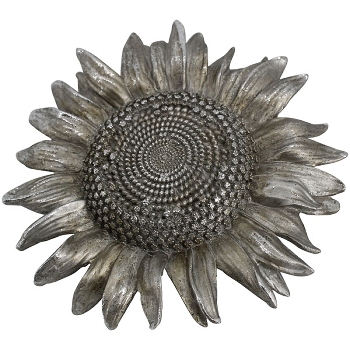 Sonnenblume ArgenT, Polyresin, 14,1x13,7x4 cm