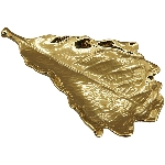 Tablett Blatt Aurum, Dolomite, 28x16,2x3,5 cm