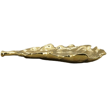 Tablett Blatt Aurum, Dolomite, 28x16,2x3,5 cm