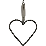 HerzHänger Sobre, schwarz, Metall, 15x0,3x15 cm