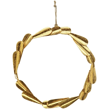 KranzHänger Doré, gold, Metall, 24x1x24 cm