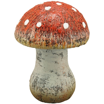 Pilz Lilian, rot, Terrakotta, 14x14x18,2 cm
