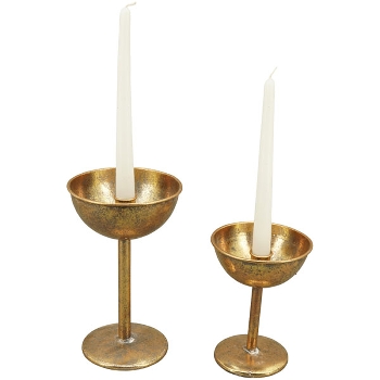 KerzenHalter Doré, gold, Metall, 12,7x12,7x17 cm