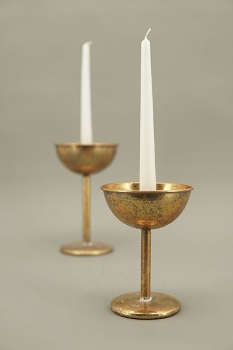 KerzenHalter Doré, gold, Metall, 12,7x12,7x17 cm