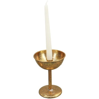 KerzenHalter Doré, gold, Metall, 12,7x12,7x17 cm