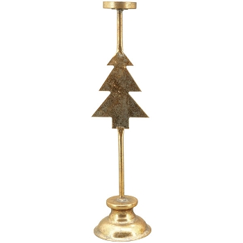 KerzenHalter Doré, gold, Metall, 9,3x9,3x36 cm