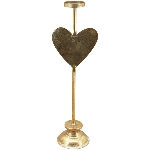 KerzenHalter Doré, gold, Metall, 11,5x9,3x38,5 cm