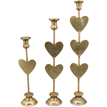 KerzenHalter Doré, gold, Metall, 9,5x9,3x53,5 cm