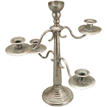 KerzenHalter Doré, silber, Metall, 43x42x43 cm