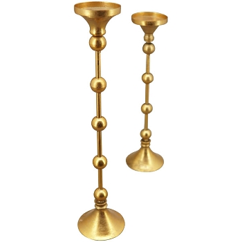 KerzenHalter Doré, gold, Metall, 12x12x55 cm