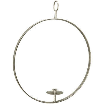 Ring mit KerzenHalter ArgenT, Metall, silber, 78,5x10x90 cm