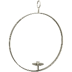 Ring mit KerzenHalter ArgenT, Metall, silber, 78,5x10x90 cm