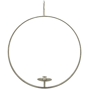 Ring mit KerzenHalter ArgenT, Metall, silber, 78,5x10x90 cm