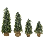 TannenBaum ArtificialNature, silber, PE/Burlap, 16x16x35 cm