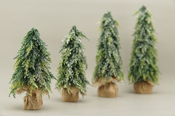 TannenBaum ArtificialNature, silber, PE/Burlap, 16x16x35 cm