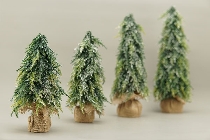 TannenBaum ArtificialNature, silber, PE/Burlap, 16x16x35 cm