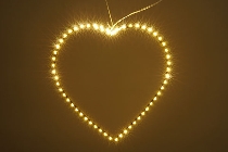 LED HerzHänger Lumière, schwarz, 58x58 cm