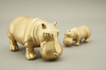 Nilpferd Lilian, Zement, 11,5x4,5x4,5 cm