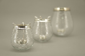 WindLicht Iride, transparent, Glas, Metall, 18x18x21 cm
