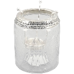 WindLicht Iride, transparent, Glas, Metall, 10x10x12 cm